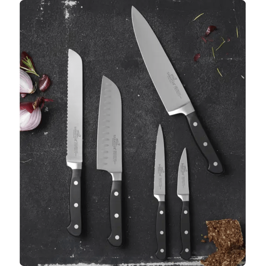 Lion Sabatier International Pluton Knivsæt 5 dele Stål/Sort